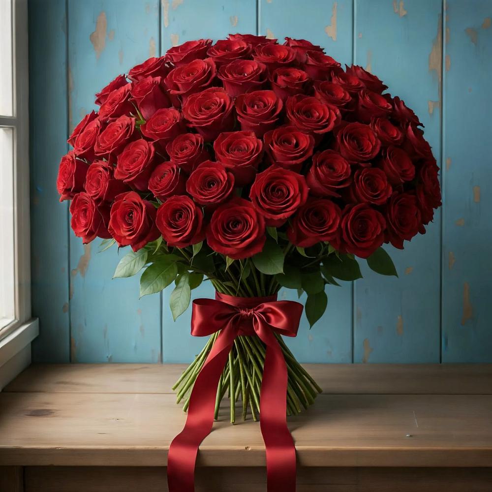 Букет Красные розы Блэк Меджик в Кукморе