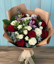 Букет цветов из:  Розы и Альстромерии #REPLACE_PRED# Кукморе
