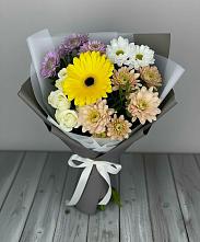 Букет цветов из:  Розы, Герберы и Хризантемы #REPLACE_PRED# Кукморе