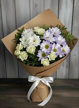 Букет цветов из:  Хризантемы и Розы в Кукморе