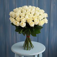 Букет 51 Белая роза Эдлесс Лав в Кукморе