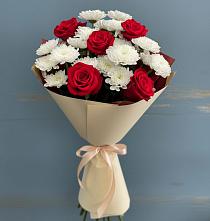 Букет цветов из:  Розы и Хризантемы #REPLACE_PRED# Кукморе