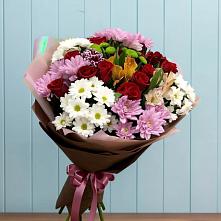 Букет цветов из:  Розы, Хризантемы и Альстромерии #REPLACE_PRED# Кукморе