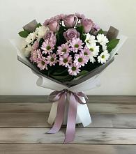 Букет цветов из:  Хризантемы и Розы в Кукморе