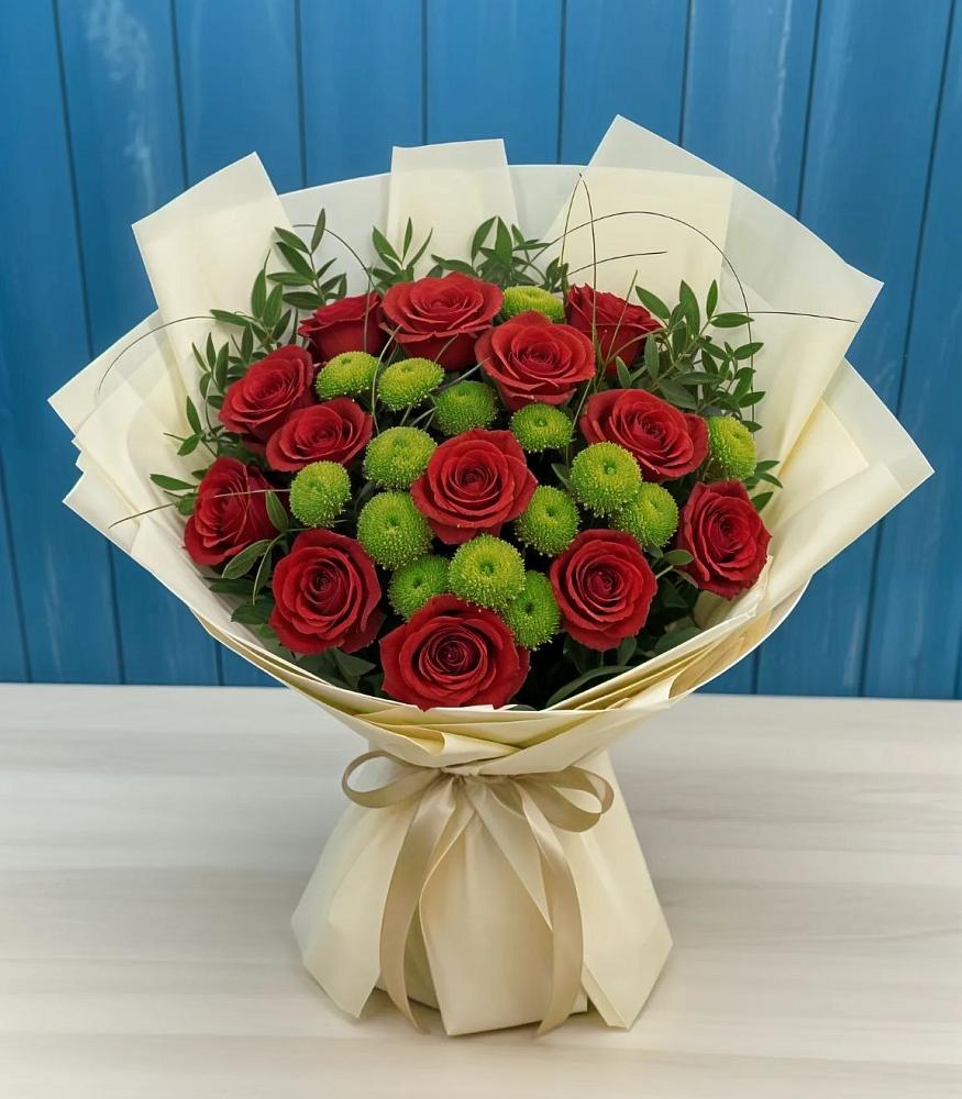 Букет цветов из: Розы и Хризантемы в Кукморе